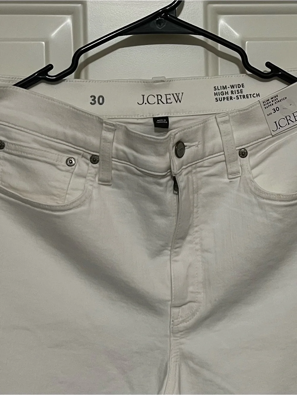 NWT J. Crew Slim-Wide High Rise Super-Stretch size 30
